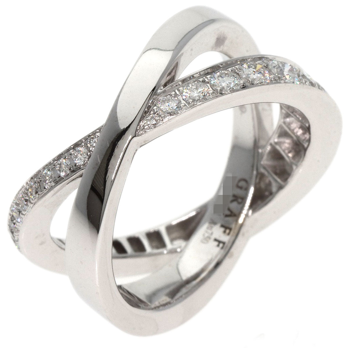 Graff Ring K18Wg Silver Diamond
