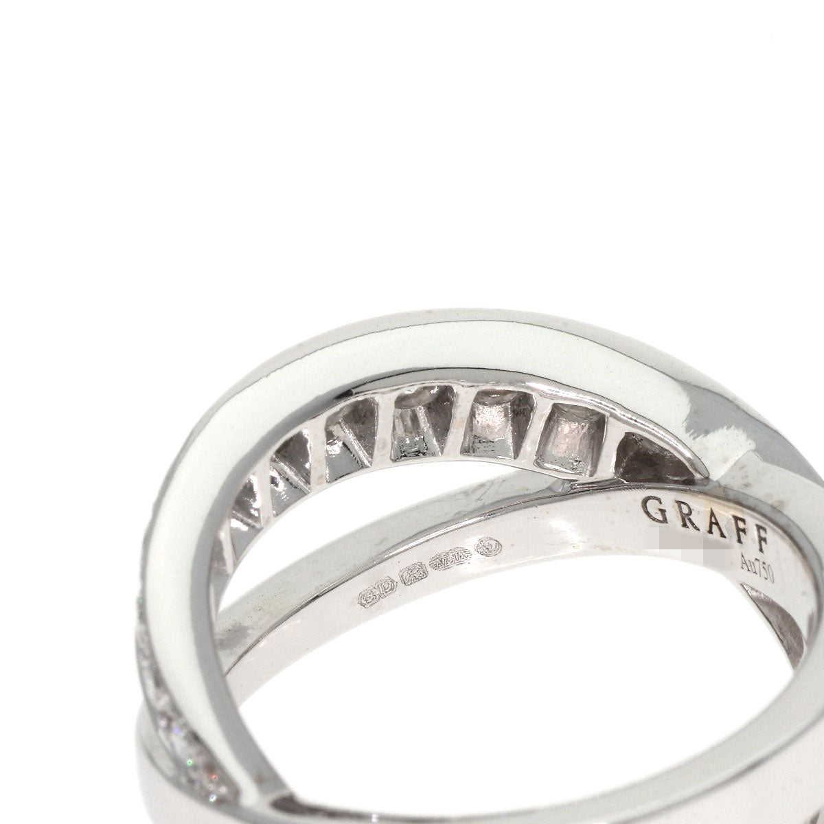 Graff Ring K18Wg Silver Diamond