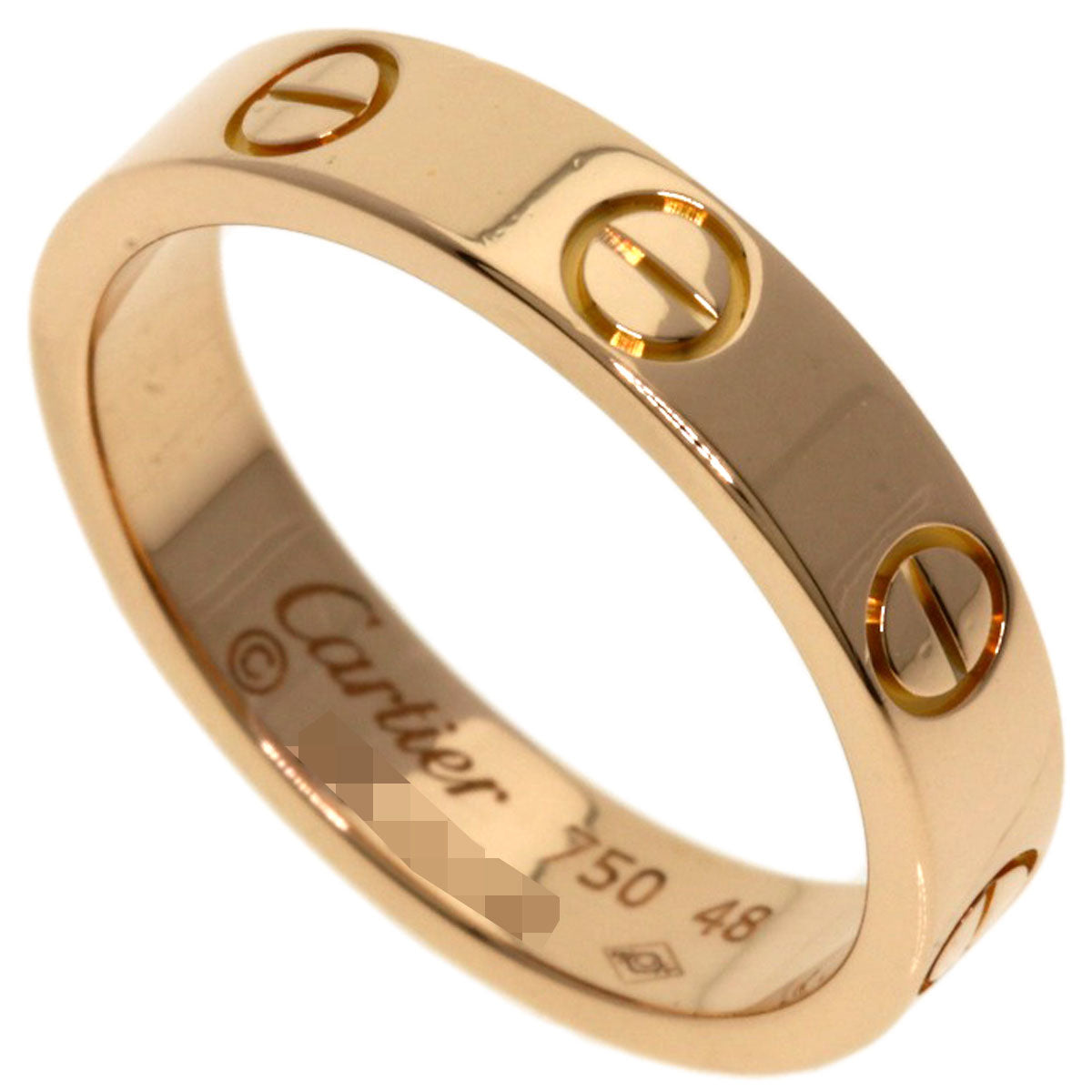 Cartier Ring 18K Pink Gold Gold Mini Love Ring #48