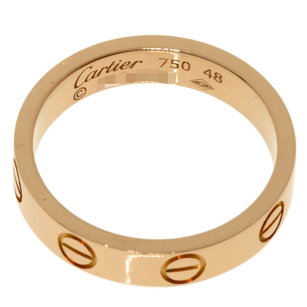 Cartier Ring 18K Pink Gold Gold Mini Love Ring #48