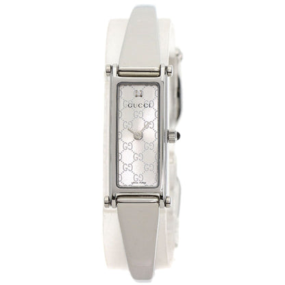 Gucci Watches Quartz 1500L Stainless Steel , Stainless Steel Silver Gg Square Face 1P Diamond