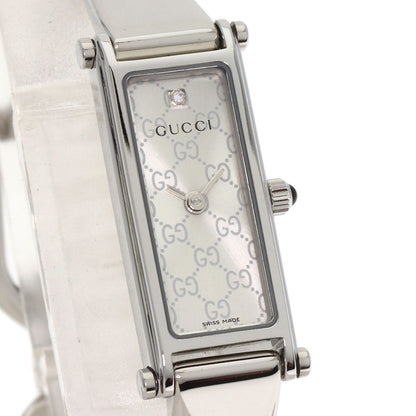 Gucci Watches Quartz 1500L Stainless Steel , Stainless Steel Silver Gg Square Face 1P Diamond