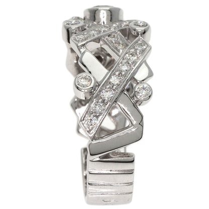 Chanel Ring K18Wg Silver Baroque Diamond Women