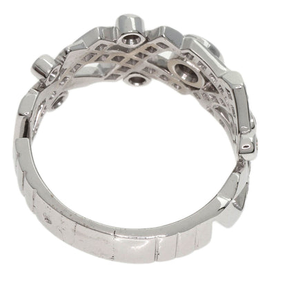 Chanel Ring K18Wg Silver Baroque Diamond Women