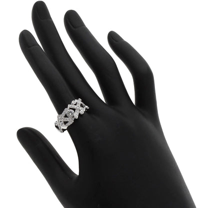 Chanel Ring K18Wg Silver Baroque Diamond Women