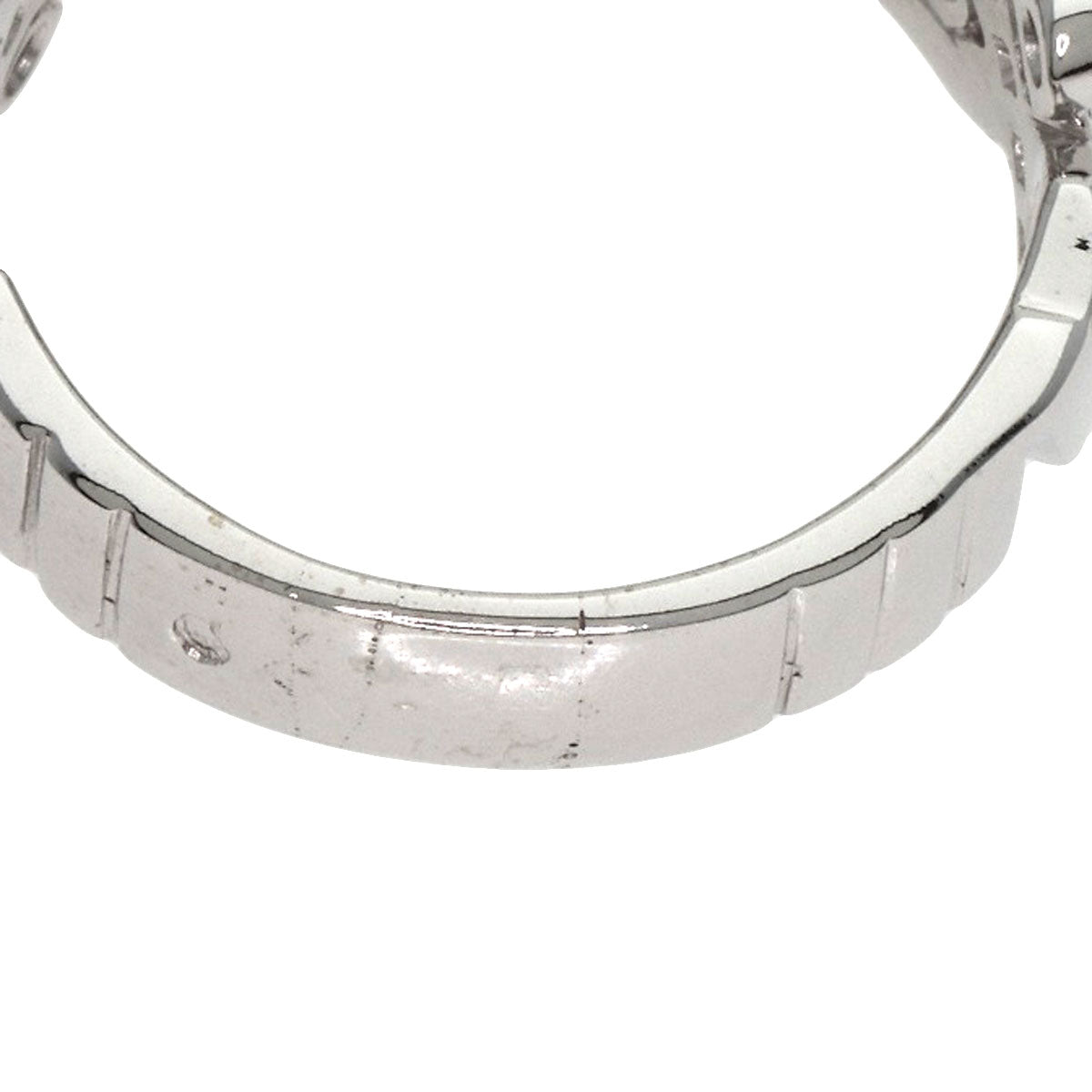 Chanel Ring K18Wg Silver Baroque Diamond Women