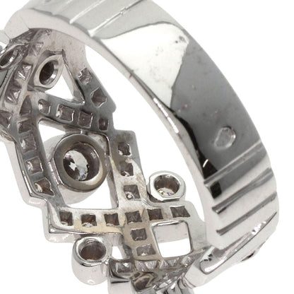 Chanel Ring K18Wg Silver Baroque Diamond Women