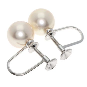 Mikimoto Earring K18Wg Silver Pearl 0.3