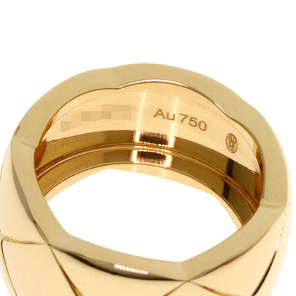 Chanel Ring 18K Yellow Gold Silver Coco Crush Large #50 Women