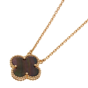 Van Cleef & Arpels Necklace 18K Pink Gold Gold Vintage Alhambra Black Shell