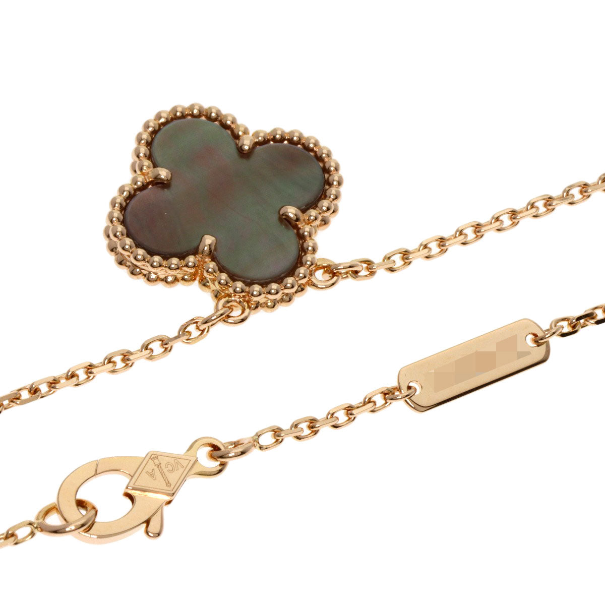 Van Cleef & Arpels Necklace 18K Pink Gold Gold Vintage Alhambra Black Shell