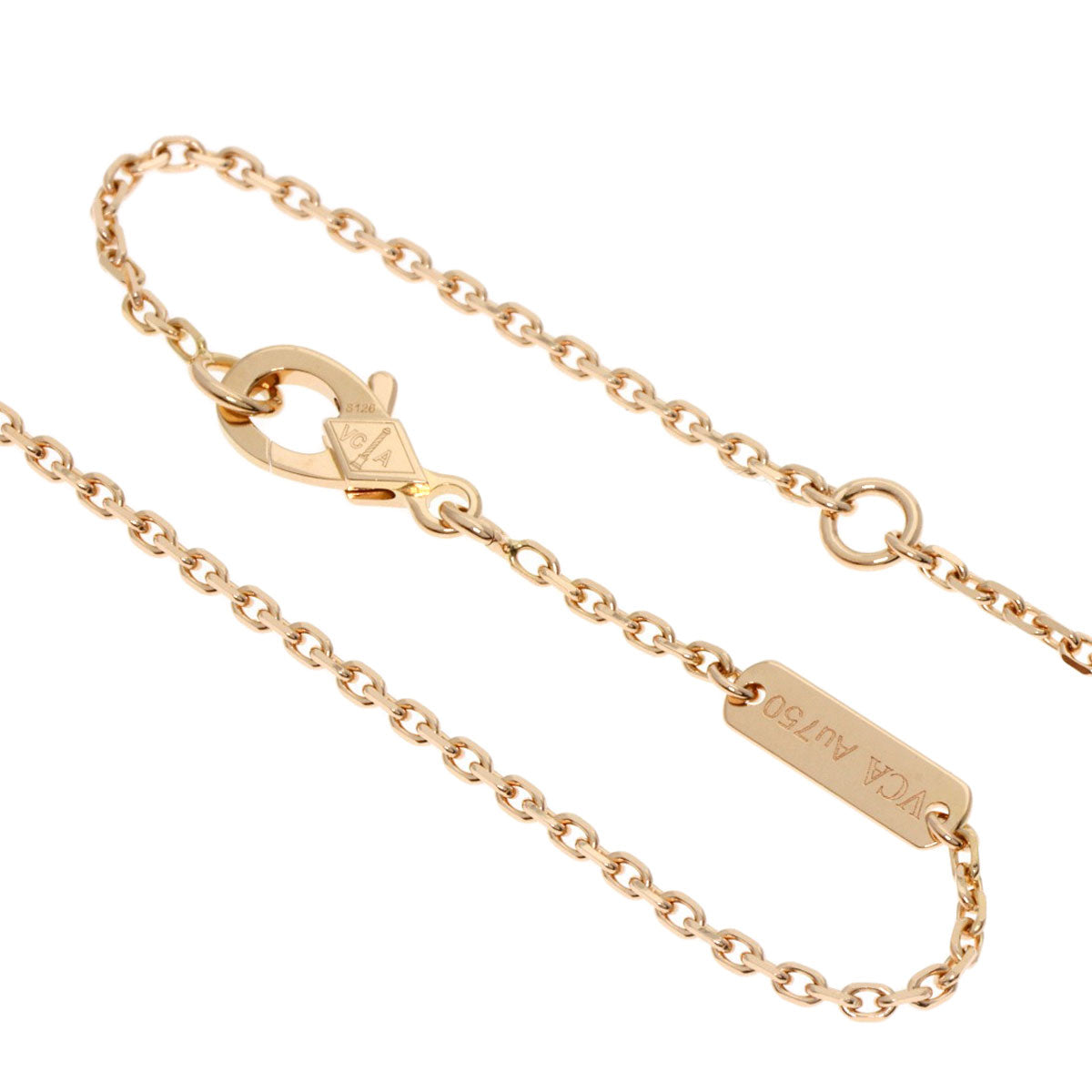 Van Cleef & Arpels Necklace 18K Pink Gold Gold Vintage Alhambra Black Shell