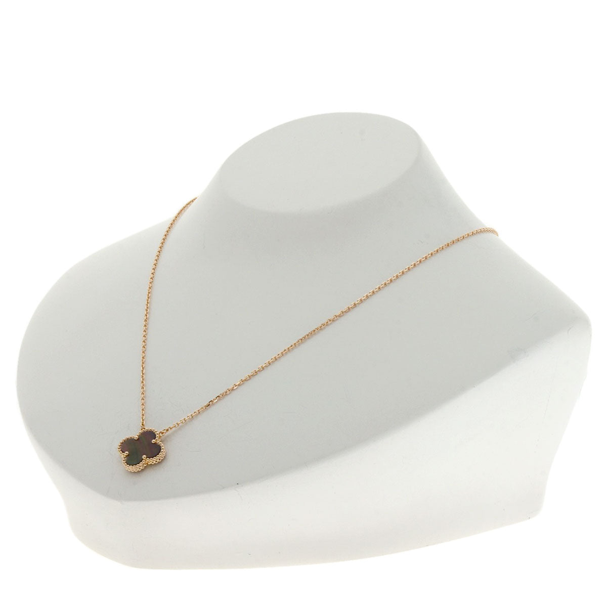 Van Cleef & Arpels Necklace 18K Pink Gold Gold Vintage Alhambra Black Shell