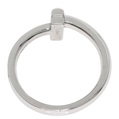 Tiffany&Co. Ring K18Wg Silver T One Half Diamond Women