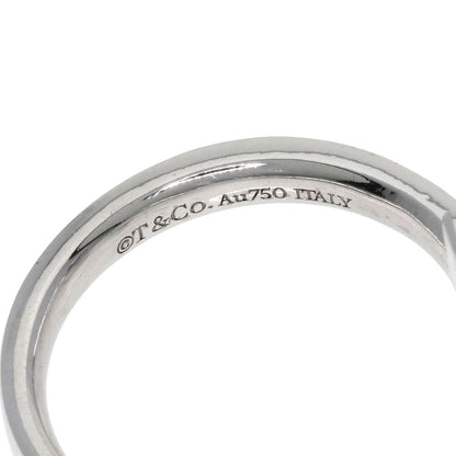 Tiffany&Co. Ring K18Wg Silver T One Half Diamond Women