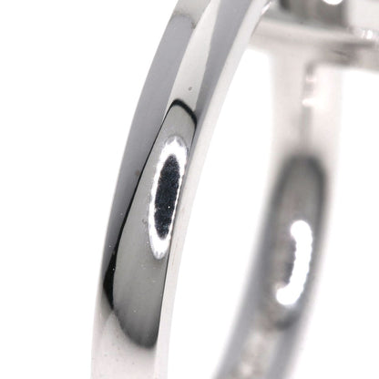 Tiffany&Co. Ring K18Wg Silver T One Half Diamond Women