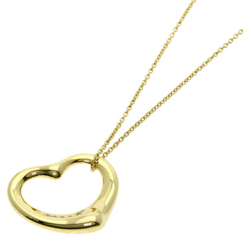 Tiffany&Co. Necklace 18K Yellow Gold Gold Open Heart 5P Diamond Women