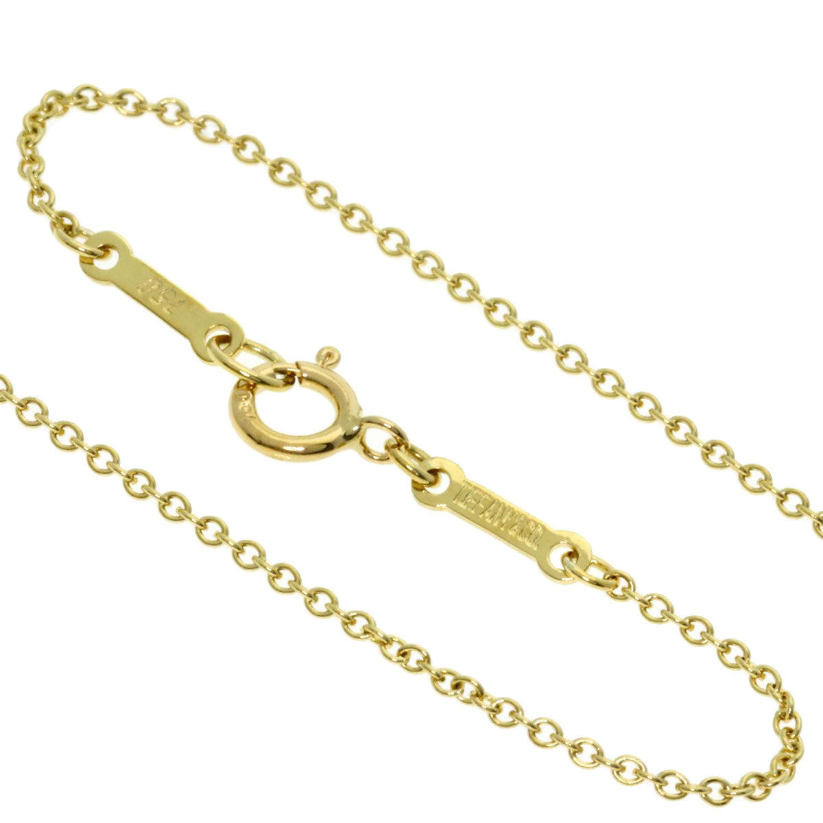 Tiffany&Co. Necklace 18K Yellow Gold Gold Open Heart 5P Diamond Women