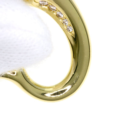 Tiffany&Co. Necklace 18K Yellow Gold Gold Open Heart 5P Diamond Women