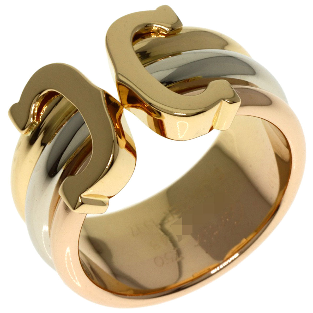Cartier Ring 18K Yellow Gold Gold 2C Ring Lm #48