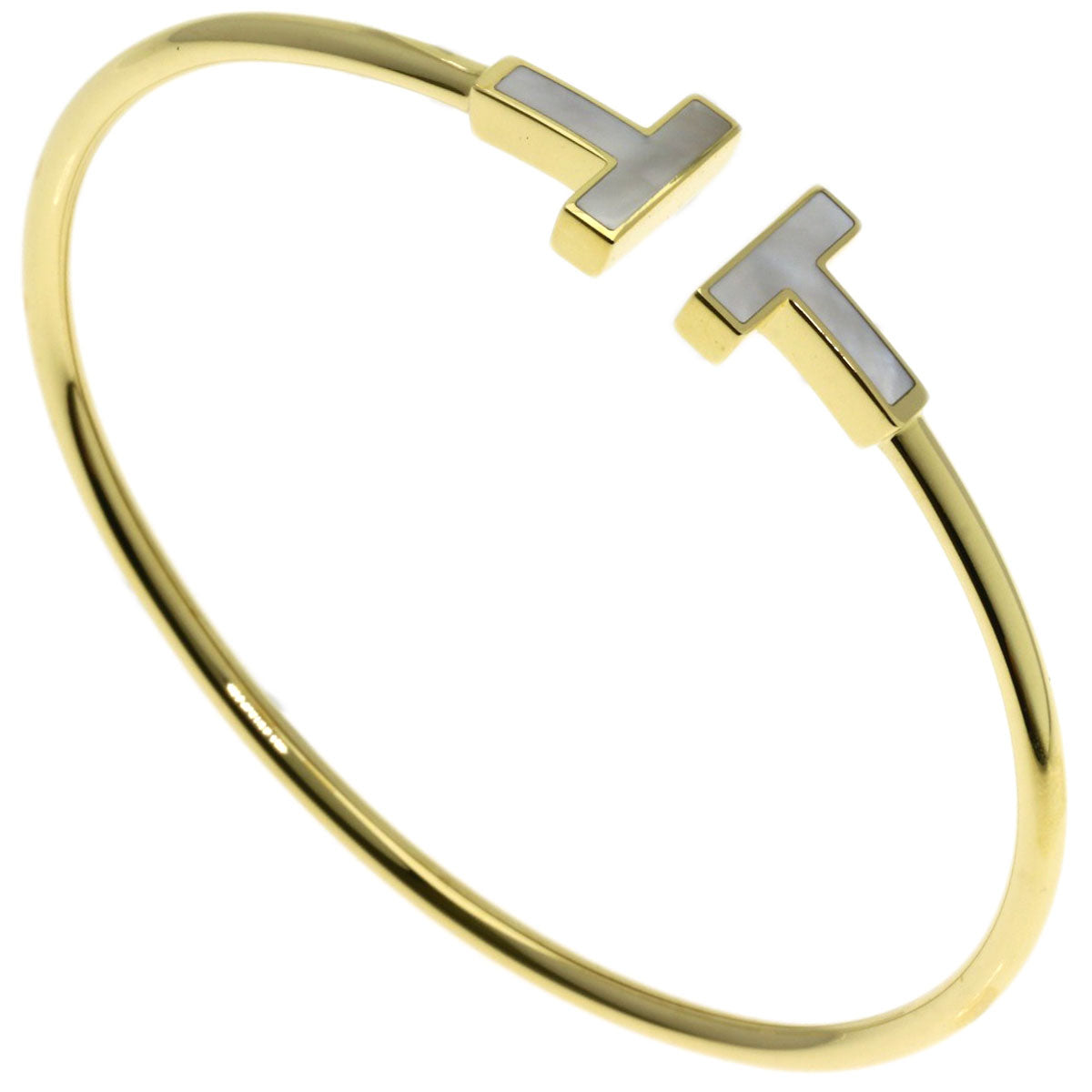 Tiffany&Co. Bracelet 18K Yellow Gold Gold Tiffany&Co.T Wire Shell Women