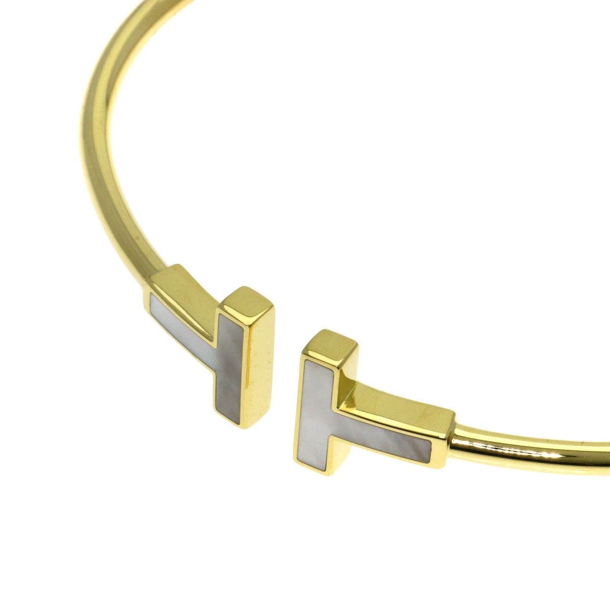 Tiffany&Co. Bracelet 18K Yellow Gold Gold Tiffany&Co.T Wire Shell Women