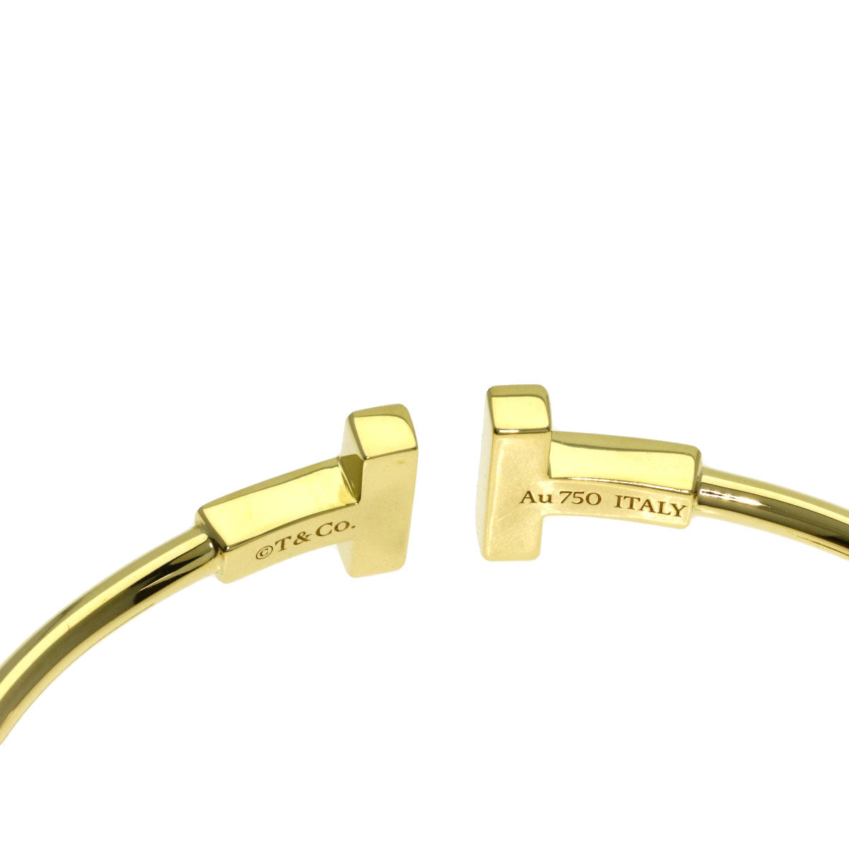 Tiffany&Co. Bracelet 18K Yellow Gold Gold Tiffany&Co.T Wire Shell Women