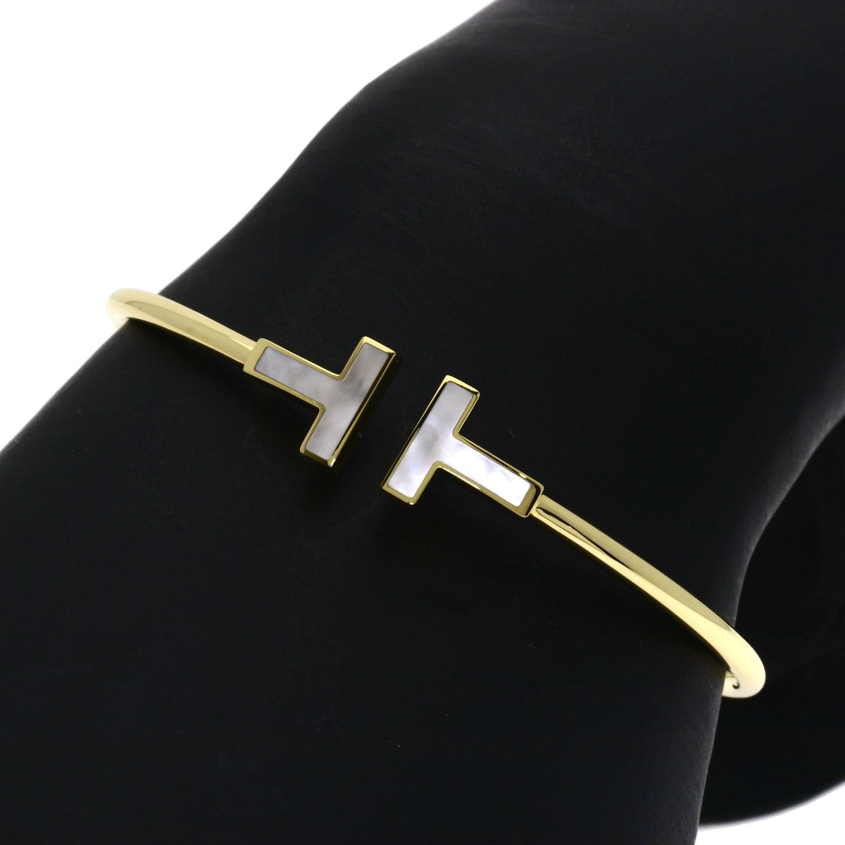 Tiffany&Co. Bracelet 18K Yellow Gold Gold Tiffany&Co.T Wire Shell Women