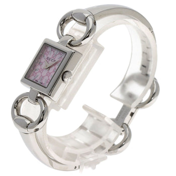 Gucci Watches Quartz Ya120 Stainless Steel , Stainless Steel Silver Tornavoni Pink Shell Dial Women