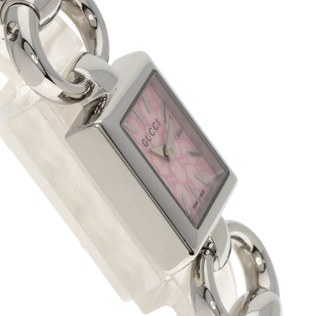 Gucci Watches Quartz Ya120 Stainless Steel , Stainless Steel Silver Tornavoni Pink Shell Dial Women
