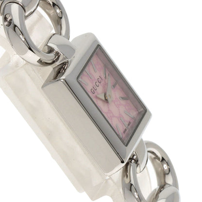 Gucci Watches Quartz Ya120 Stainless Steel , Stainless Steel Silver Tornavoni Pink Shell Dial Women