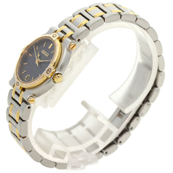 Gucci Watches Quartz 9000L Stainless Steel Gold Round Face Gray Dial
