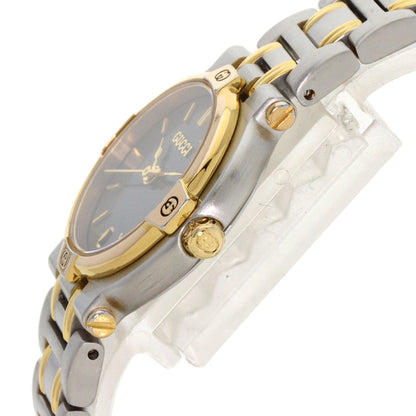 Gucci Watches Quartz 9000L Stainless Steel Gold Round Face Gray Dial