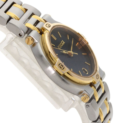 Gucci Watches Quartz 9000L Stainless Steel Gold Round Face Gray Dial
