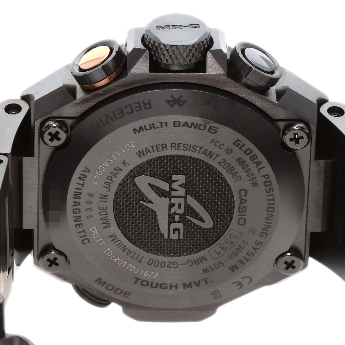 Casio Watches Solar Powered Radio Watch Mrg-G2000Cb-1Ajr Titanium, Titanium Black G-Shock G2000