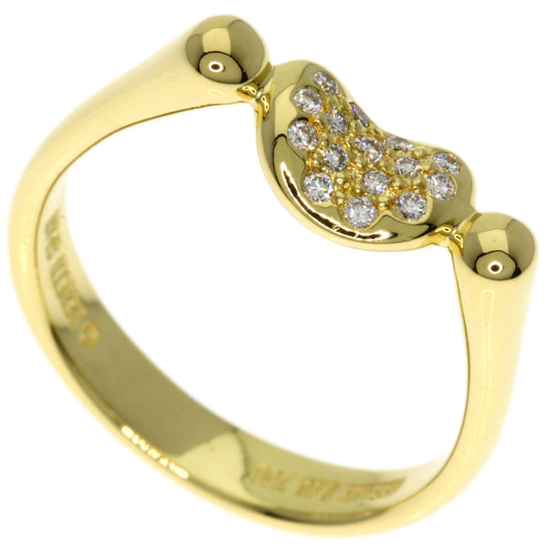Tiffany&Co. Ring 18K Yellow Gold Gold Bean Diamond Women