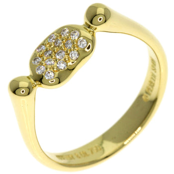 Tiffany&Co. Ring 18K Yellow Gold Gold Bean Diamond Women