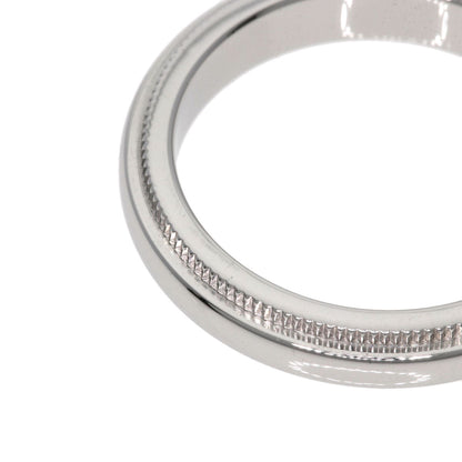 Tiffany&Co. Ring Pt950 Silver Milgrain Women