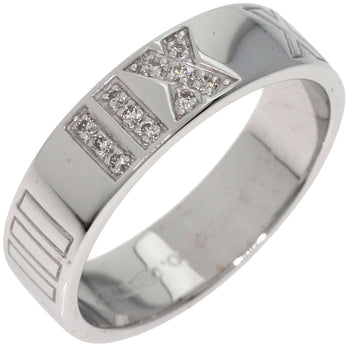 Tiffany&Co. Ring K18Wg Silver Atlas Diamond Women