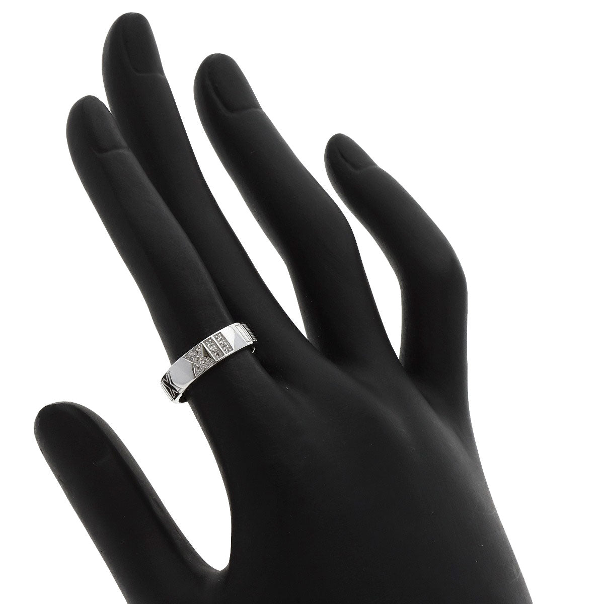 Tiffany&Co. Ring K18Wg Silver Atlas Diamond Women