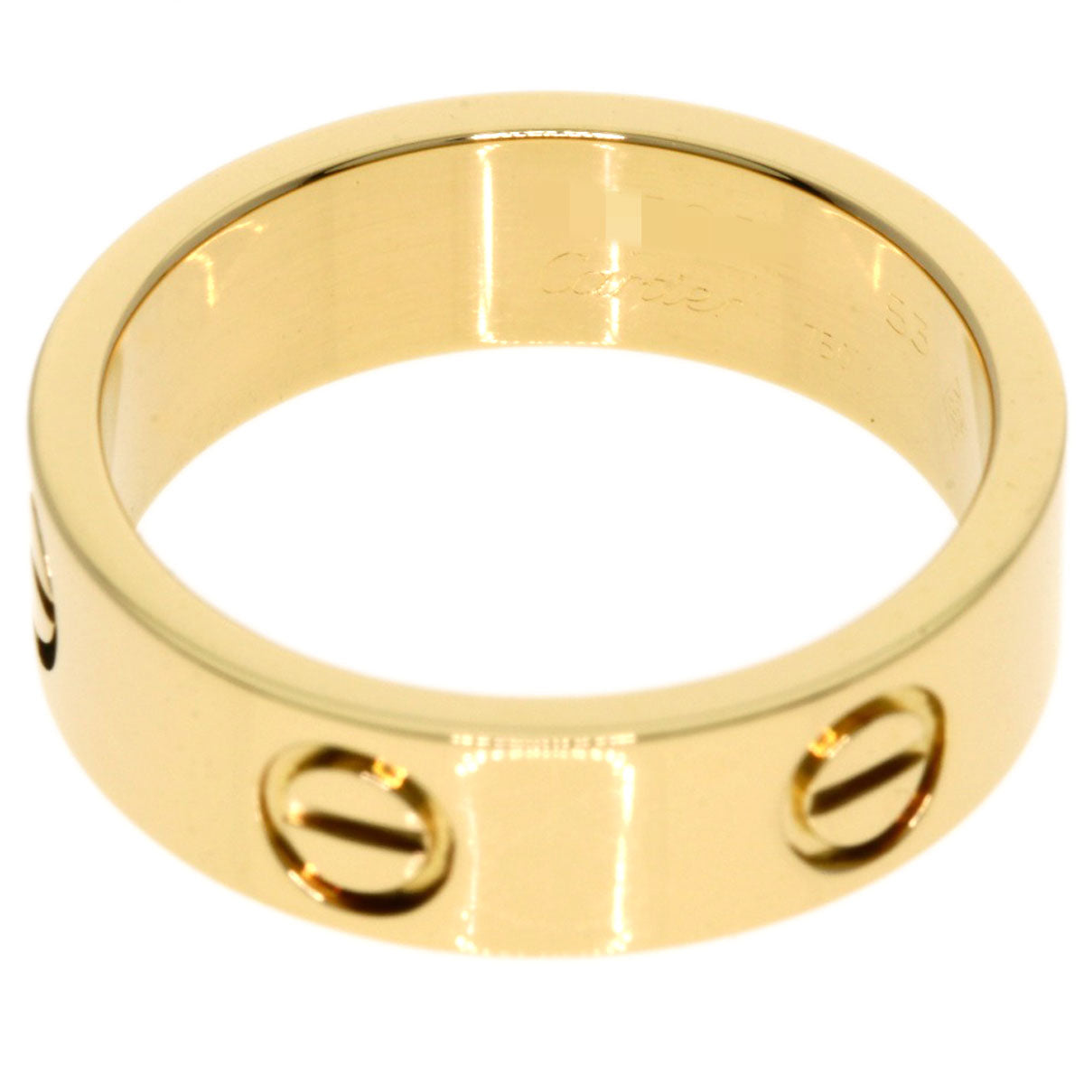 Cartier Ring 18K Yellow Gold Gold Love Ring #53 Women