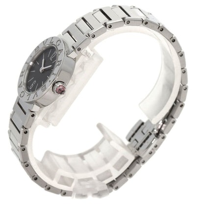 Bvlgari Watches Quartz Bb23S Stainless Steel , Stainless Steel Silver Bulgari Bulgari Black Dial