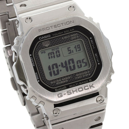 Casio Watches Solar Powered Gmw-B5000 Stainless Steel , Stainless Steel Silver G Shock Digital Dial