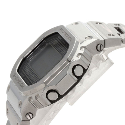 Casio Watches Solar Powered Gmw-B5000 Stainless Steel , Stainless Steel Silver G Shock Digital Dial