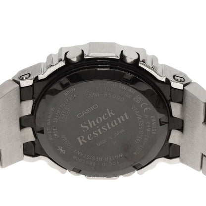 Casio Watches Solar Powered Gmw-B5000 Stainless Steel , Stainless Steel Silver G Shock Digital Dial