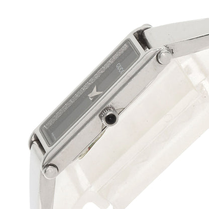 Gucci Watches Quartz 1500L Stainless Steel , Stainless Steel Silver Square Face Black Dial Women