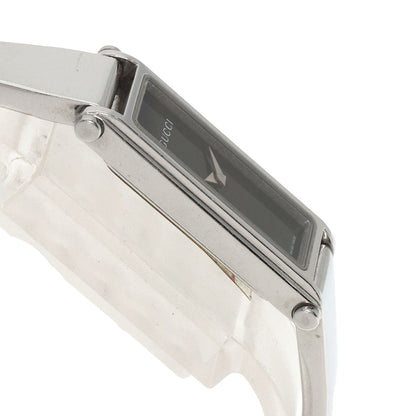 Gucci Watches Quartz 1500L Stainless Steel , Stainless Steel Silver Square Face Black Dial Women