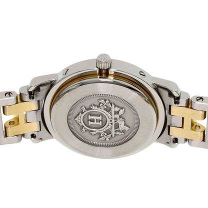 Hermes Watches Quartz Stainless Steel , Ssxgp Gold Clipper Old Buckle White Dial Women