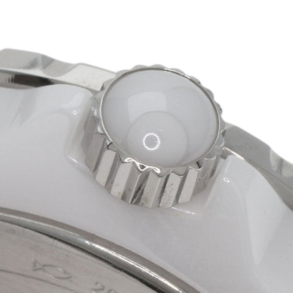 Chanel Watches Mechanical Automatic H3214 Ceramic, Ceramic Silver J12 1.5" 8P Diamond White Shell