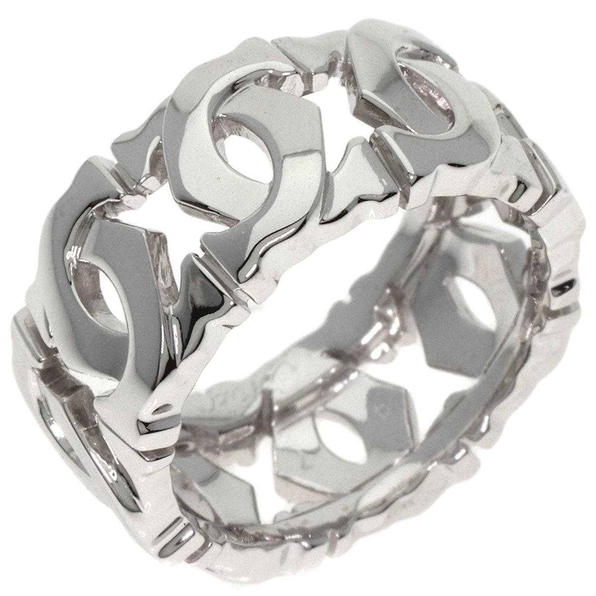 Cartier Ring K18Wg Silver Entrelaces #47